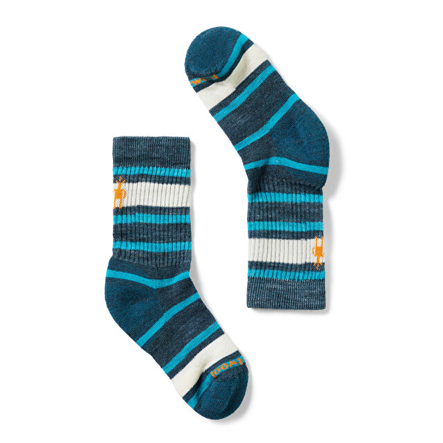 Chaussettes de randonnée Light Cushion Crew avec des rayures pour enfant - Kid's Socks | SMARTWOOL