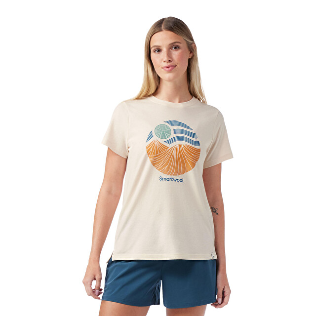 T-shirt met korte mouwen en Horizon View-print voor dames - Dames | SMARTWOOL