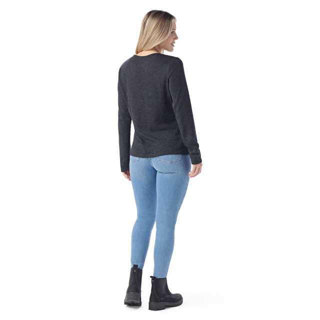 Top a coste con girocollo Thermal Merino da donna - Casual da donna | SMARTWOOL