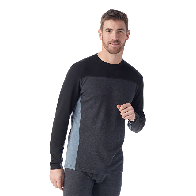 Good Man Brand Colorblock Raglan 100% Merino Wool Sweater Black/Gray newest SZ XX-Large