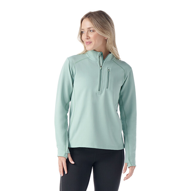 Smartwool Women's Merino Wool 1/4 Zip Top XL Long Sleeve on sale Pullover Blue