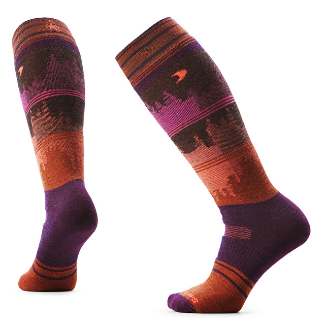 Snowboardsocken Full Cushion OTC mit Twilight Vista-Print für Damen - Neuheiten Socken | SMARTWOOL
