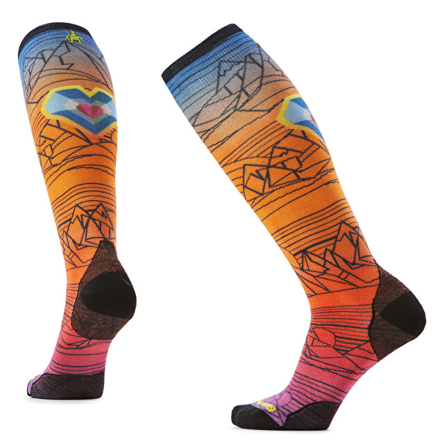 Chaussettes de ski Zero Cushion OTC avec imprimé Geo Peaks - Chaussettes | SMARTWOOL