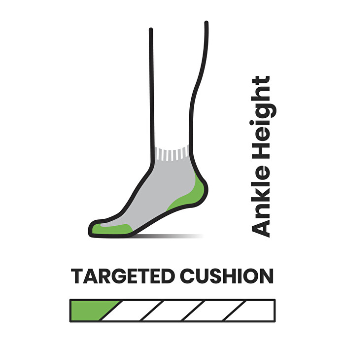 Run Targeted Cushion Ankle Socks col. Blue | Smartwool®