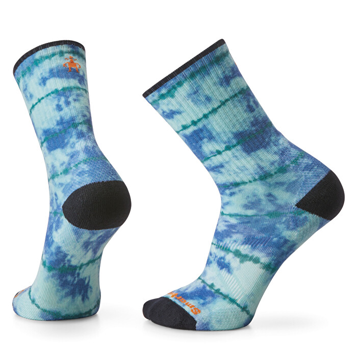 Athletic Crew Socken col. Tie | mit Blau Dye-Print Smartwool