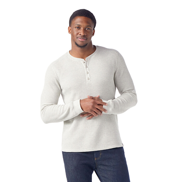 Men s Waffle Long Sleeve Henley