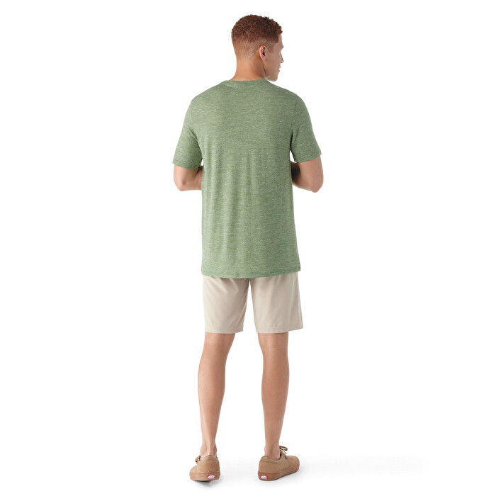 Men's Merino Hemp Blend Short Sleeve Pocket Tee col. Green