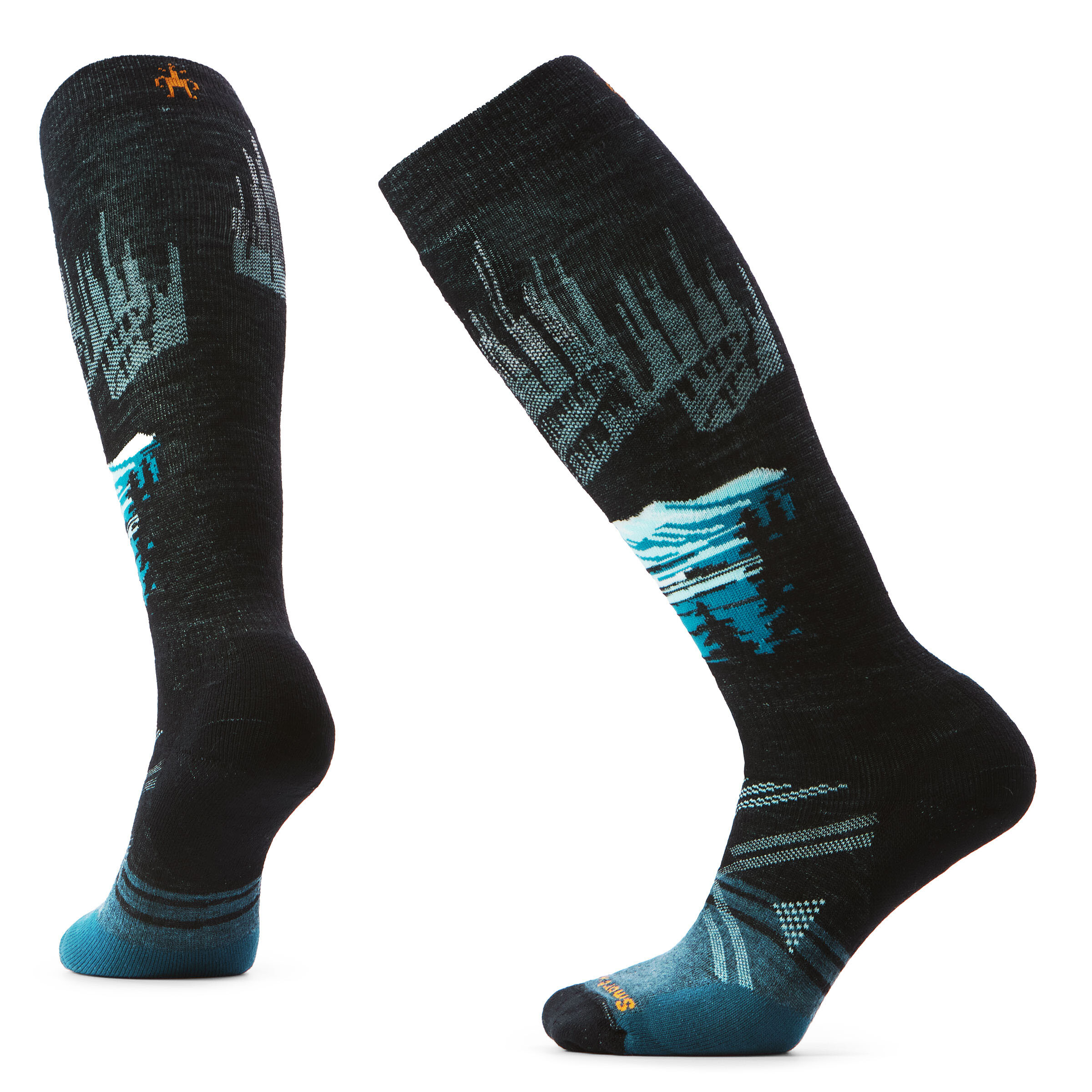 Chaussettes Smartwool Homme – Motif Montagne, Snowboard, Coussin Complet
