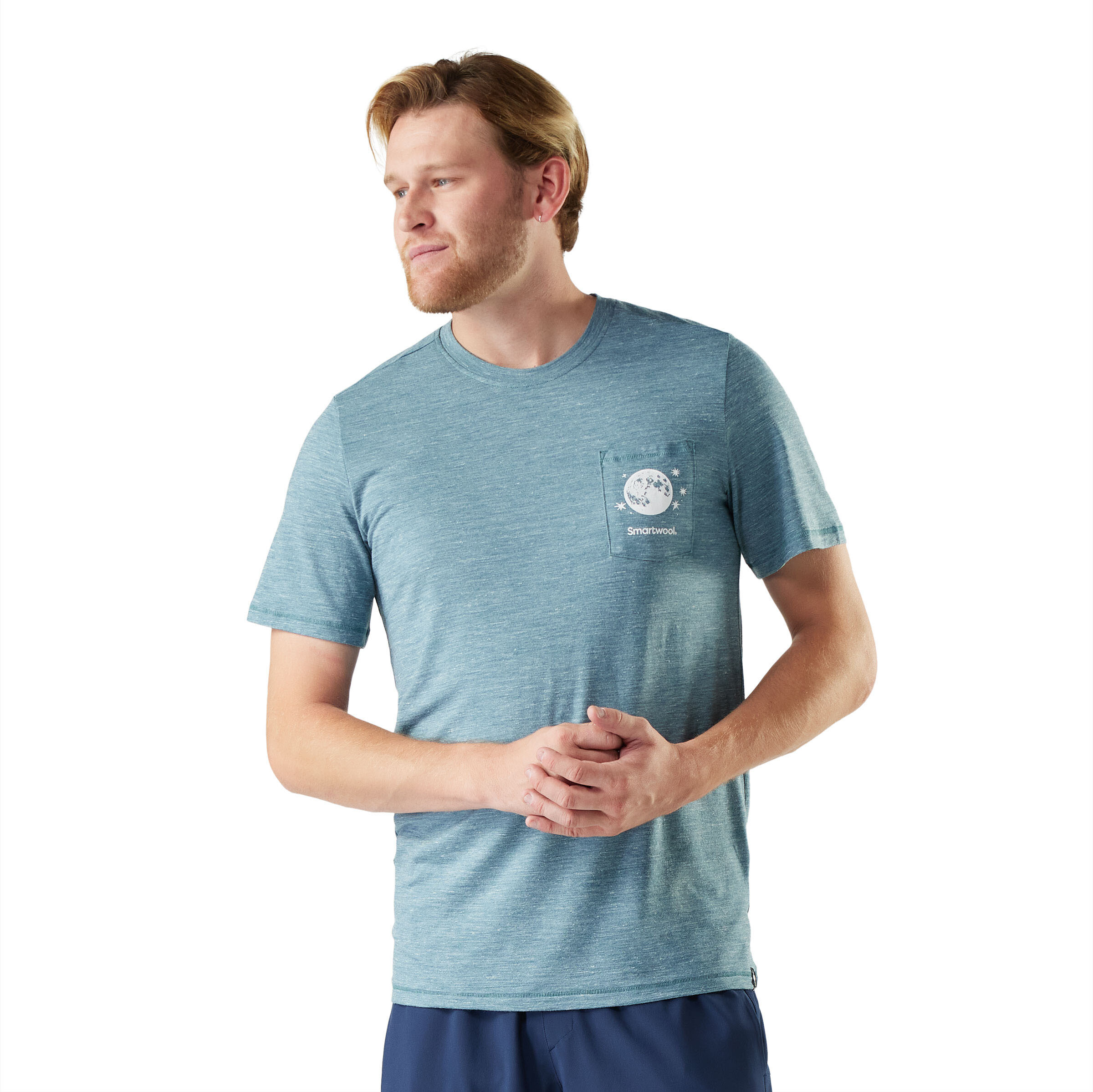 Pull col rond en laine Mérinos mélangée écrue Father & Sons