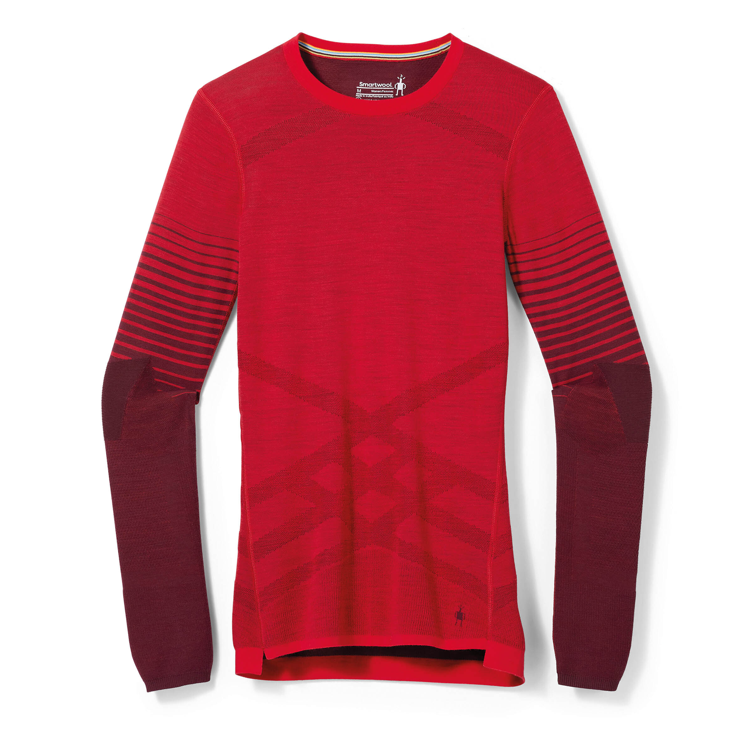 Women's Intraknit Thermal Merino Base Layer Pattern Crew col. Red