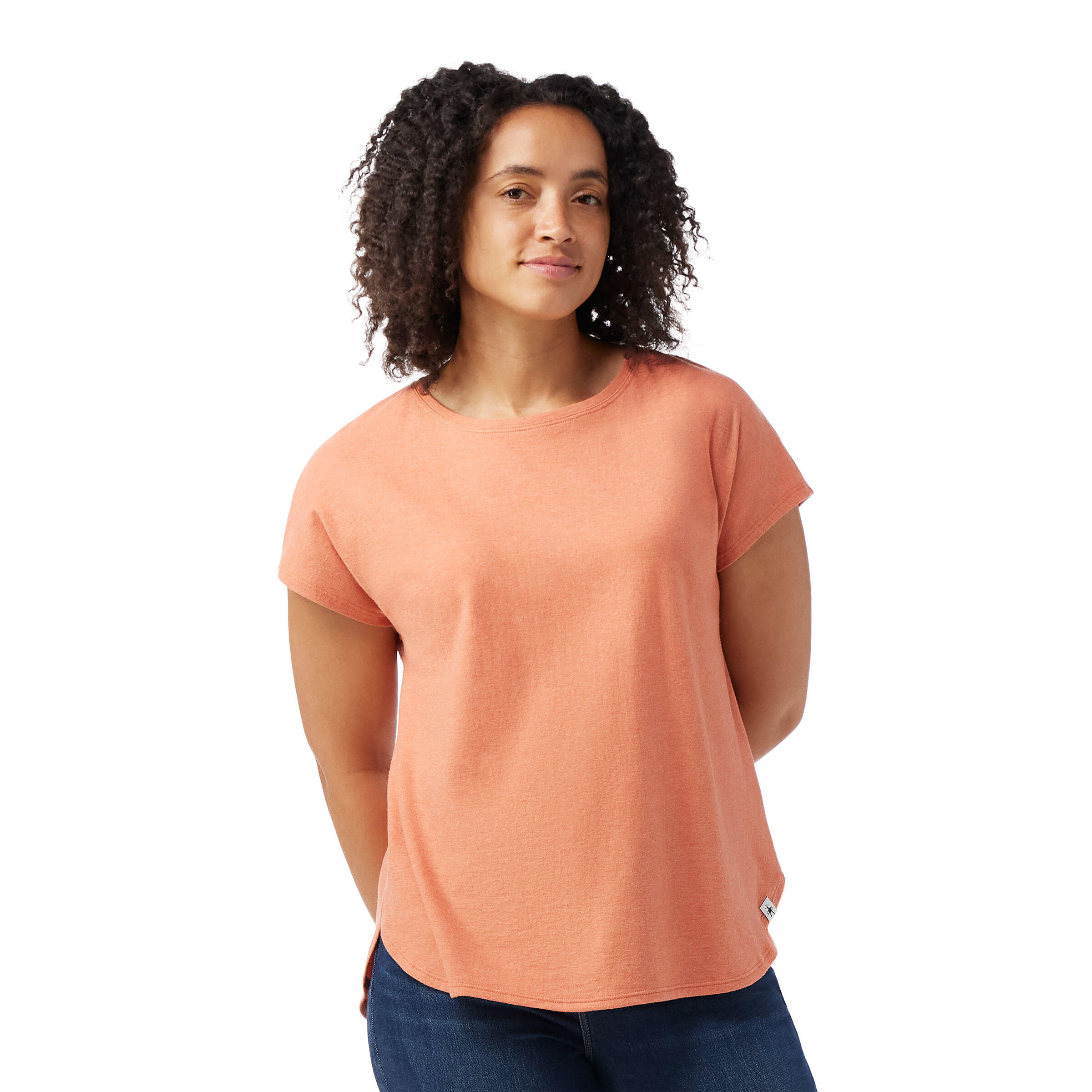 (取寄) スマートウール レディース ショート スリーブ スイング トップ Smartwool women Short Sleeve Swing Top Almond Women's Perfect V-Neck Short Sleeve Tee col. Blue | Smartwool®