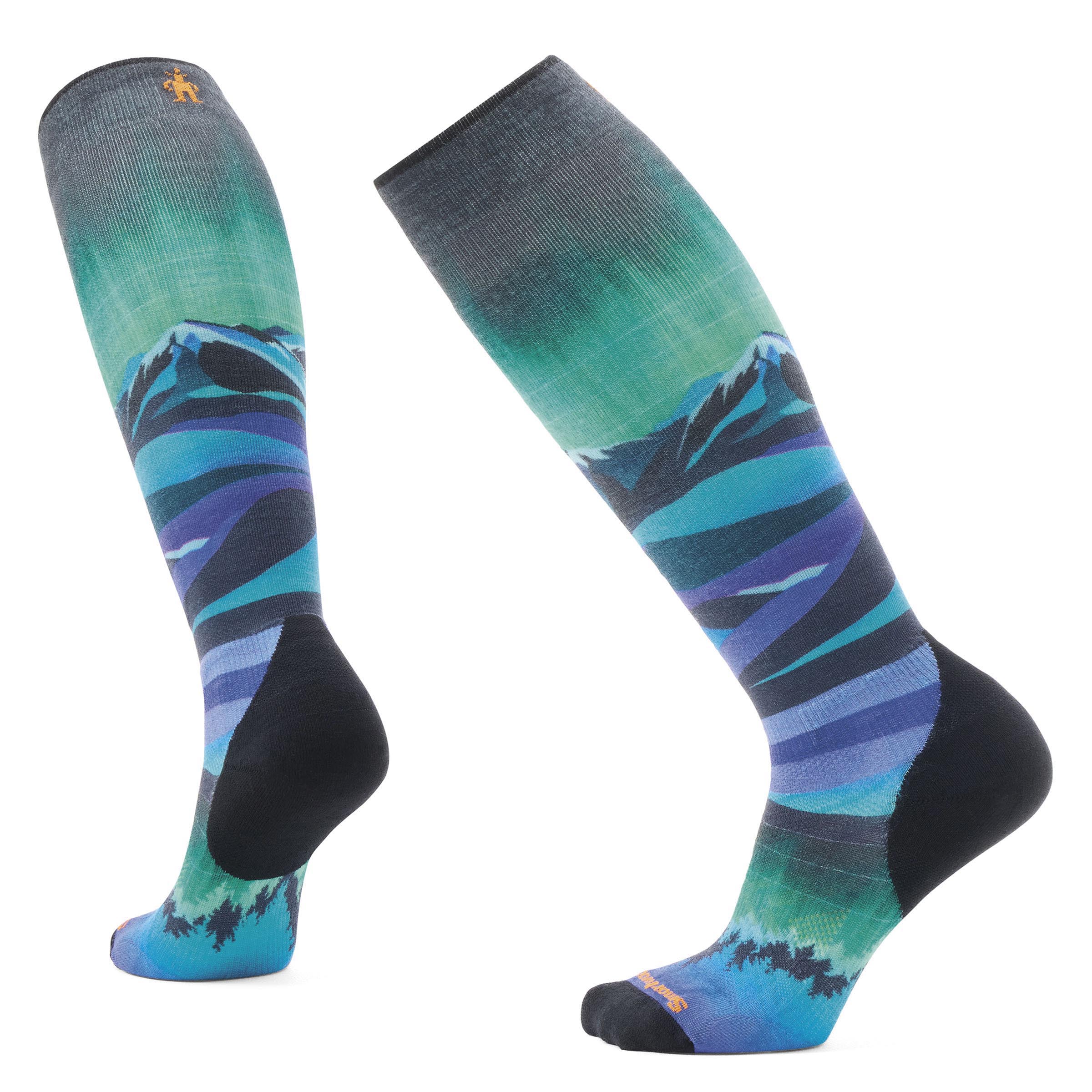 Women's Ski Zero Cushion Floral Field Print OTC Socks col