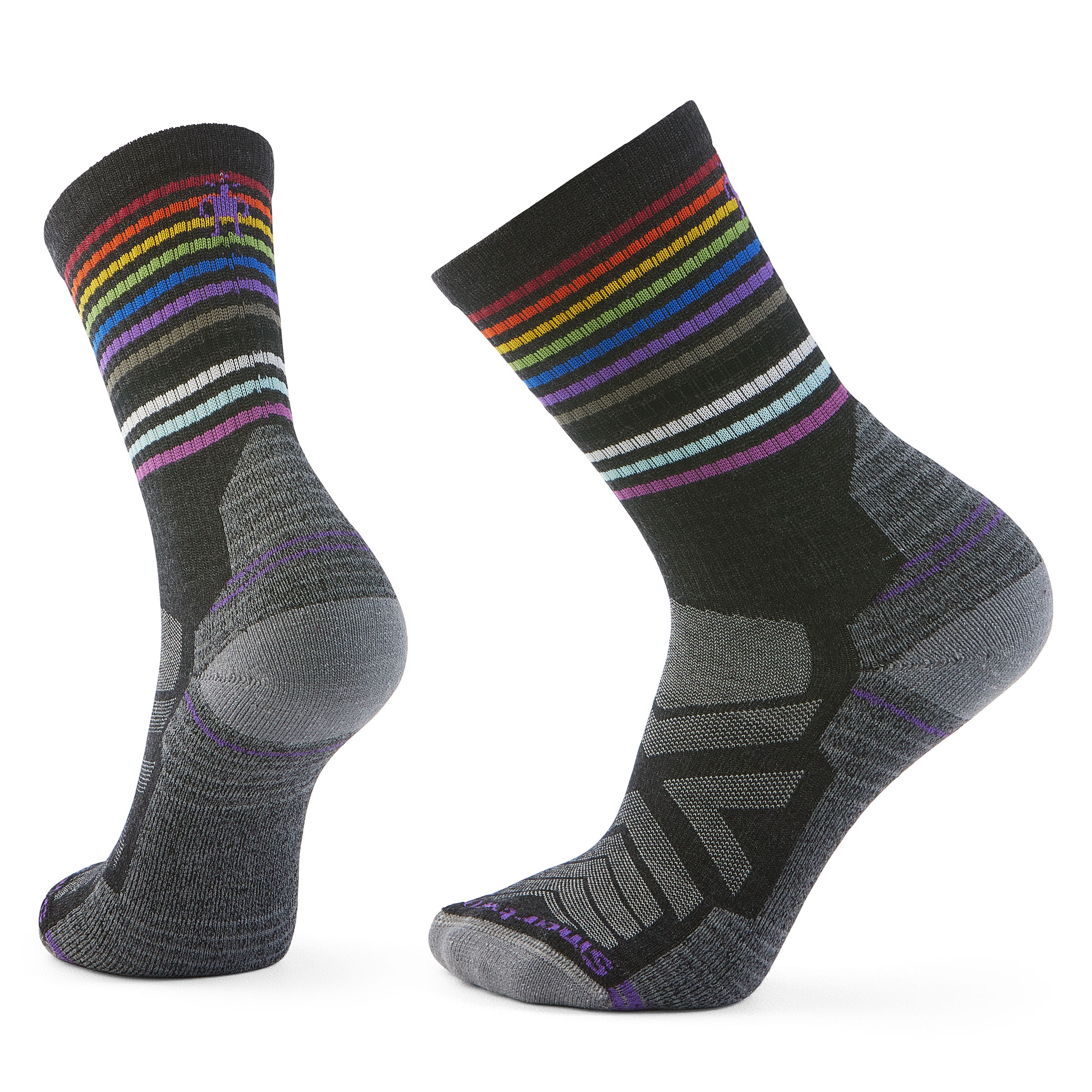 Smartwool Chaussettes de randonnée pour femme avec coussin léger Margarita, violet éclipse, taille moyenne