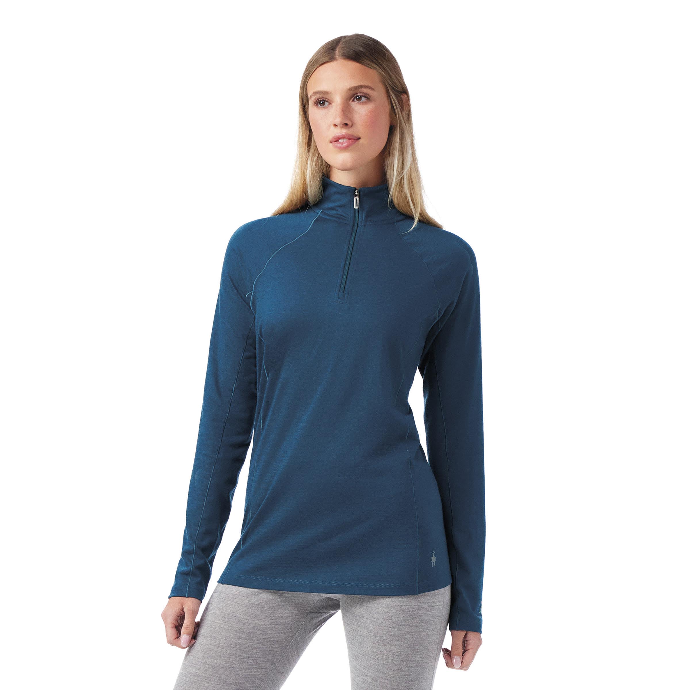 Women's Classic All-Season Merino Base Layer 1/4 Zip col. Black
