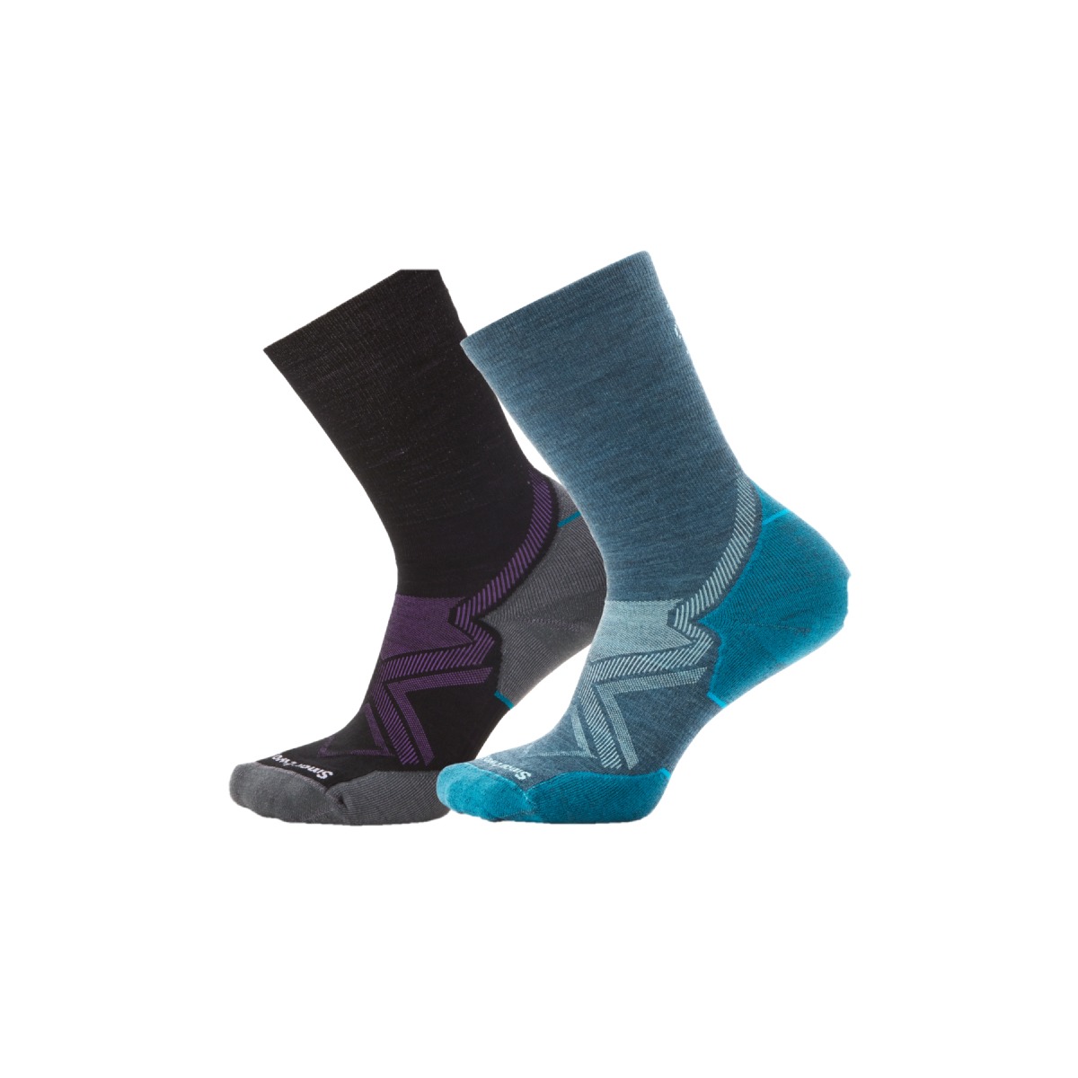 Women's Run Cold Weather Targeted Cushion Crew Socks col. Blue