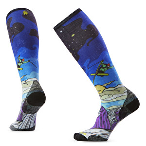 Women's Ski Zero Cushion Galactic Ski Print OTC Socks | SMARTWOOL